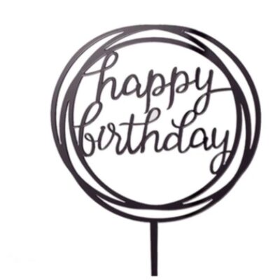 10 Pcs Happy Birthday Acrylic Cake Topper 4