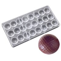 24 Cavities Golf Ball Shape Polycarbonate Chocolate Mould