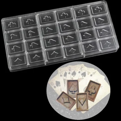 24 Cavity Poker Polycarbonate Chocolate Mould