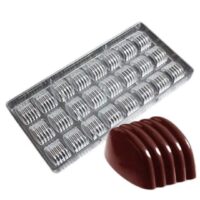 24 Cavity Waves Shape Polycarbonate Chocolate Mould