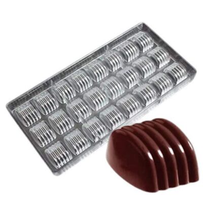 24 Cavity Waves Shape Polycarbonate Chocolate Mould