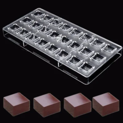 24cavities Square Shape Polycarbonate Chocolate Mould (2)