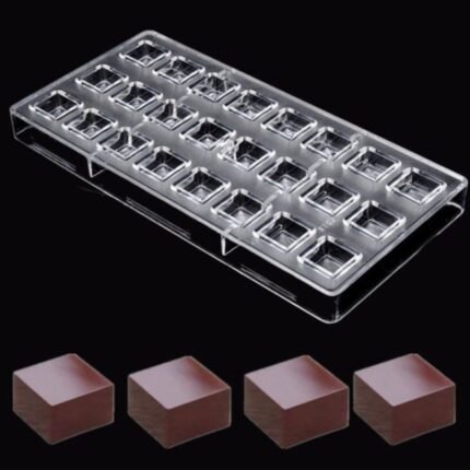 24cavities Square Shape Polycarbonate Chocolate Mould (2)