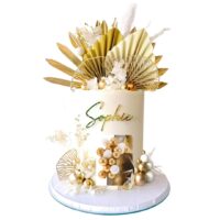 38 Pcs Set Champagne Rose Balls Cake Happy Birthday Cake Topper