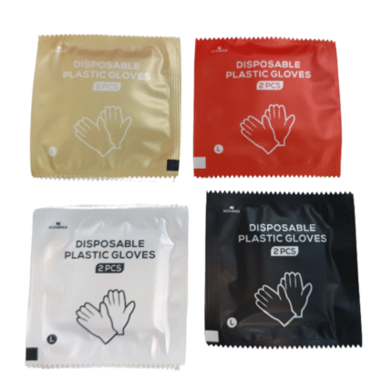 50 Packets 2 Pcs Disposable Transparent Plastic Gloves