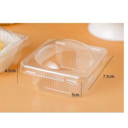 50 Pcs Set Plastic Yolk Dessert Cups with Lid 2