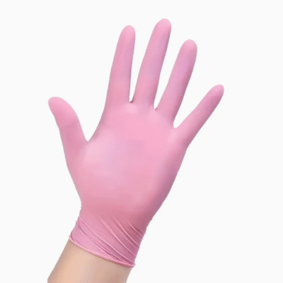 70 pcs Disposable Nitrile Gloves Pink