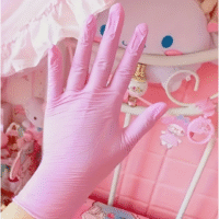 70 pcs Disposable Nitrile Gloves Pink