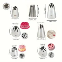 8 Pcs Large Flower Piping Nozzle Tips