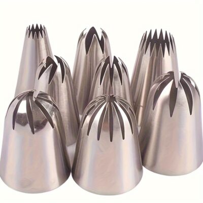 8 Pcs Large Flower Piping Nozzle Tips
