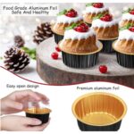Cupcake Aluminum Baking Liner with Lid Black 125 ml