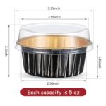Cupcake Aluminum Baking Liner with Lid Black 125 ml