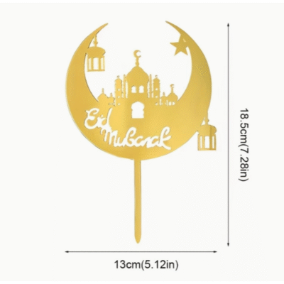 Eid Mubarak Acrylic Cake Topper