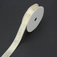 Eid Mubarak Polyester Ribbon White 900x1.6 cm