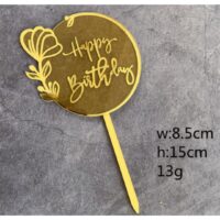 Happy Birthday Acrylic Cake Topper 1