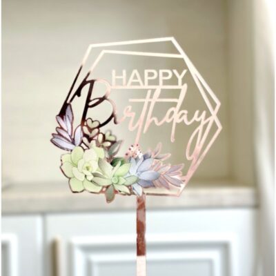 Happy Birthday Acrylic Cake Topper 11