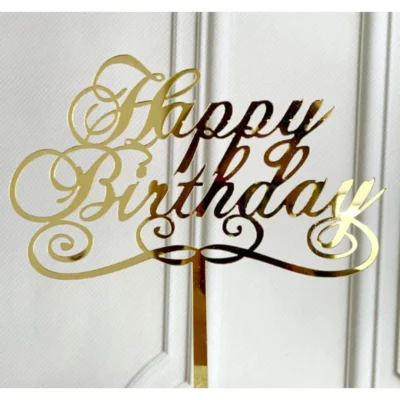 Happy Birthday Acrylic Cake Topper 14