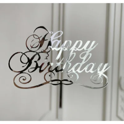 Happy Birthday Acrylic Cake Topper 17