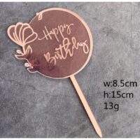 Happy Birthday Acrylic Cake Topper 2