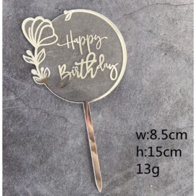 Happy Birthday Acrylic Cake Topper 3