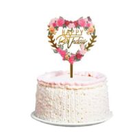 Heart Shape Happy Birthday Acrylic Cake Topper