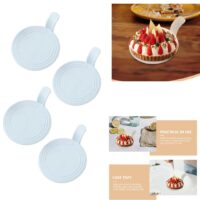Mini Reusable Cream Color Acrylic Round Cake Board