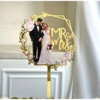Mr & Mrs Acrylic Cake Topper