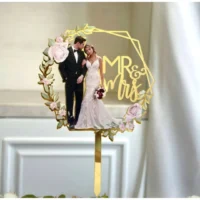 Mr & Mrs Acrylic Cake Topper