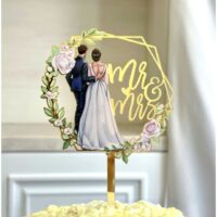 Mr & Mrs Acrylic Cake Topper 1