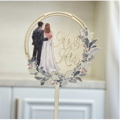 Mr & Mrs Acrylic Cake Topper 2
