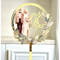 Mr & Mrs Acrylic Cake Topper 3