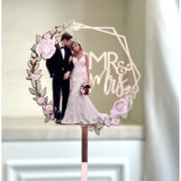 Mr & Mrs Acrylic Cake Topper 4