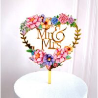 Mr & Mrs Acrylic Cake Topper 5