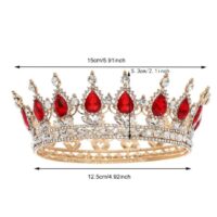 Queen Crystal Crown Cake topper Gold 2