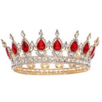 Queen Crystal Crown Cake topper Gold 2