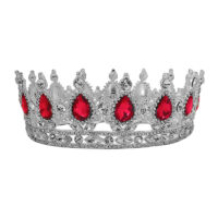 Queen Crystal Crown Cake topper Silver 1