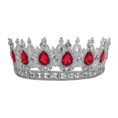 Queen Crystal Crown Cake topper Silver 1