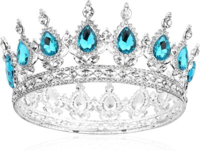 Queen Crystal Crown Cake topper Silver