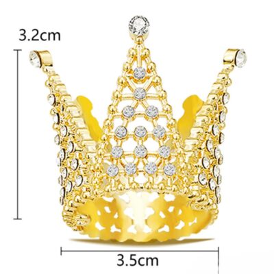Small Crown Cake topper Gold