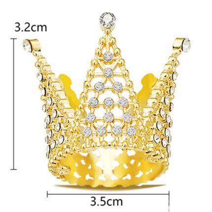 Small Crown Cake topper Gold