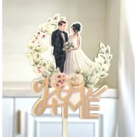 You & Me Acrylic Cake Topper