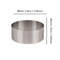 Round Cake Mousse Ring 8cm x 5cm Height