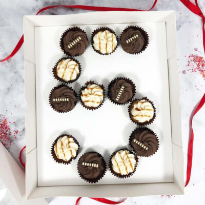 holds 12 numbers cupcake box white number 5 filled 18167