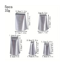 Cake Icer Piping Tips Set of 5,,