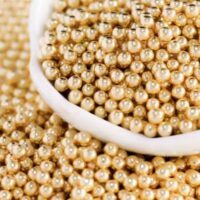 Edible Glossy Gold Sugar Pearl 100g