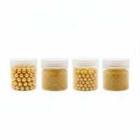 Edible Glossy Yellow Gold Sugar Pearl 100g