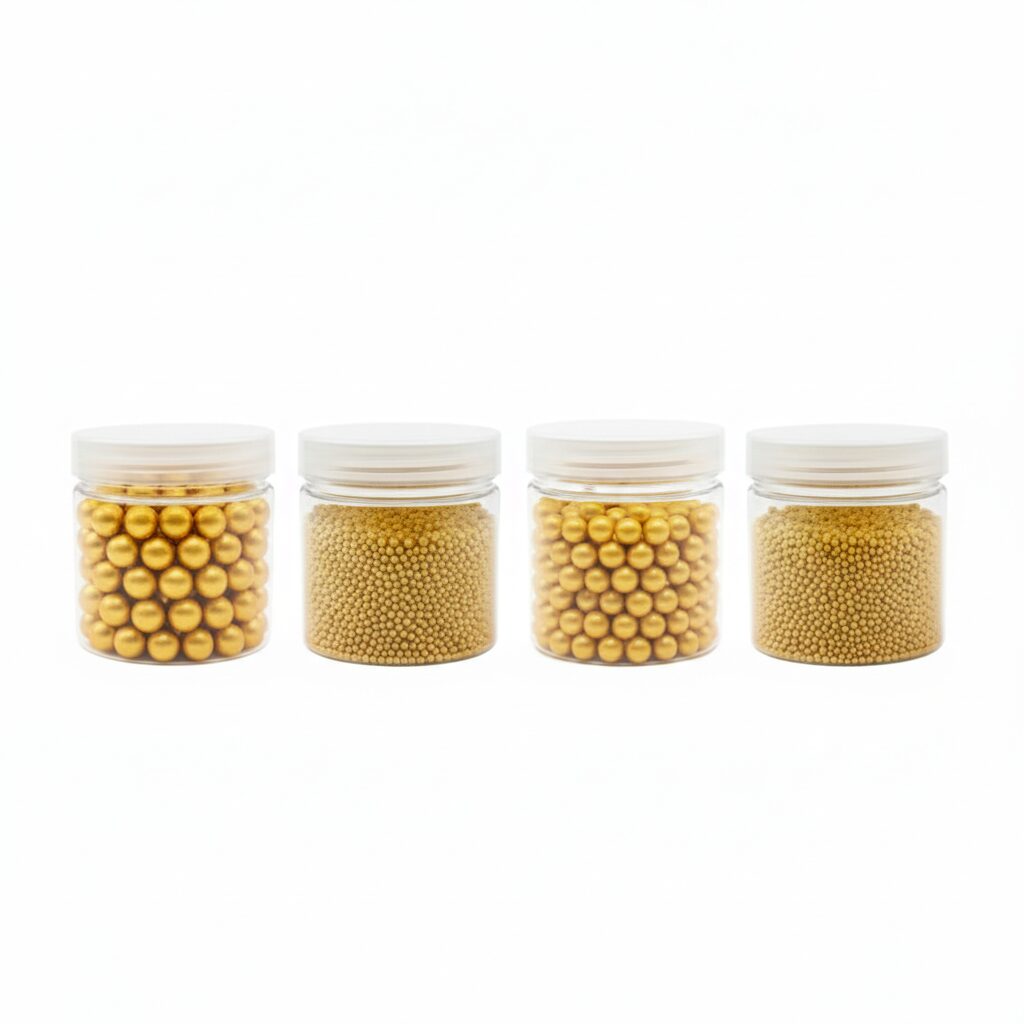 Edible Glossy Yellow Gold Sugar Pearl 100g Edible Glossy Yellow Gold Sugar Pearl 100g