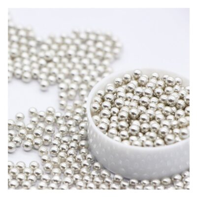 Edible Silver Sugar Pearls 4mm