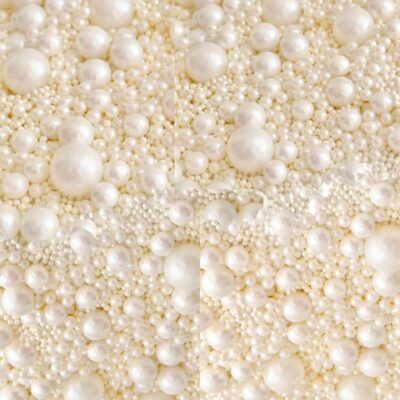 White Sugar Pearl Mixed Sizes 100g