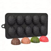 10 Cavity Brain Mousse cake Silicone Baking Pan